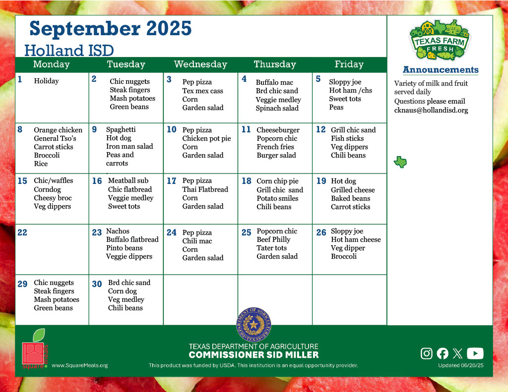 lunch menus